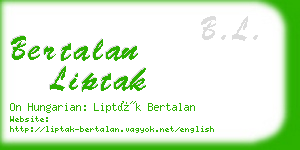 bertalan liptak business card